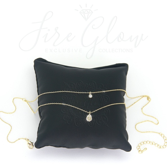 18K Gold Dipped Two Cute Layered Charm Necklace - Picture 10 of 16